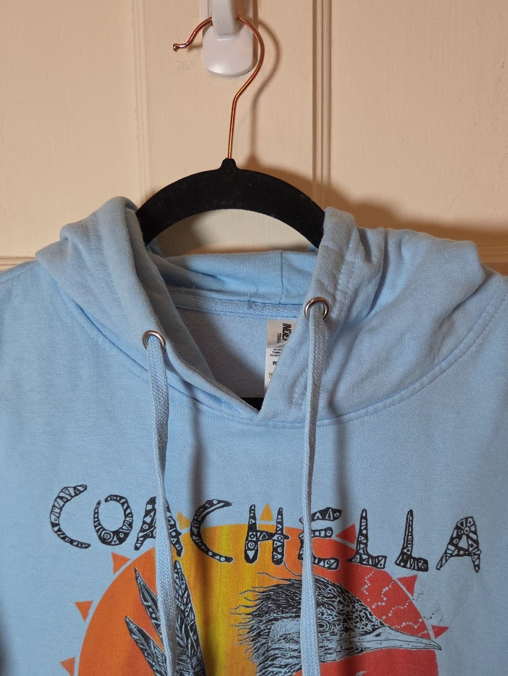 Coachella Festival Desert Independent Women’s Hoodie In Light Blue Size M - Picture 4 of 15